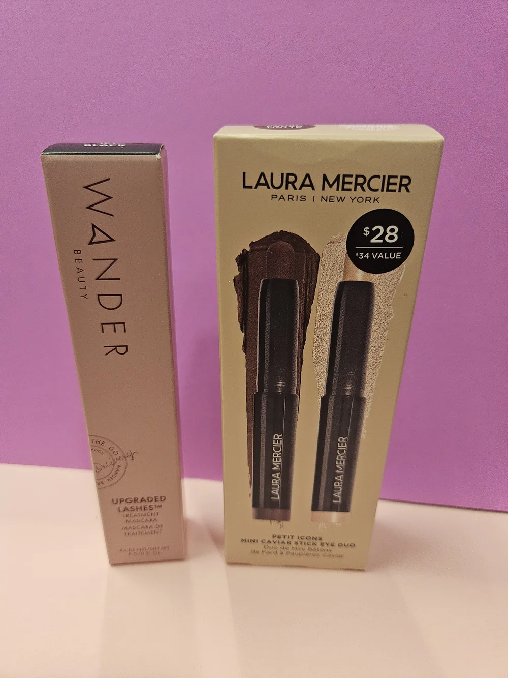 Laura Mercier Mini Caviar Stick Eye Duo – Caoco Matte And Rose GOLD shimmer